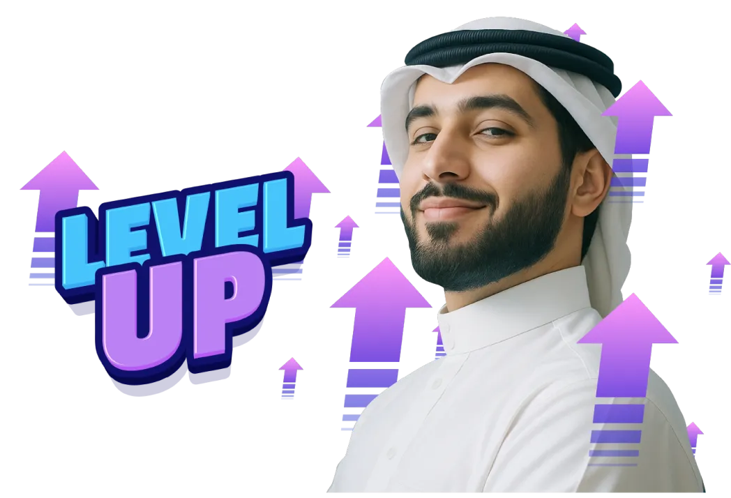 A man levelling up his account in WOLF Qanawat