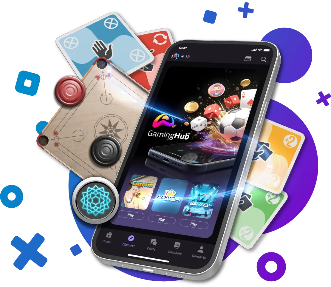 Carrom and other games available in WOLF Qanawat