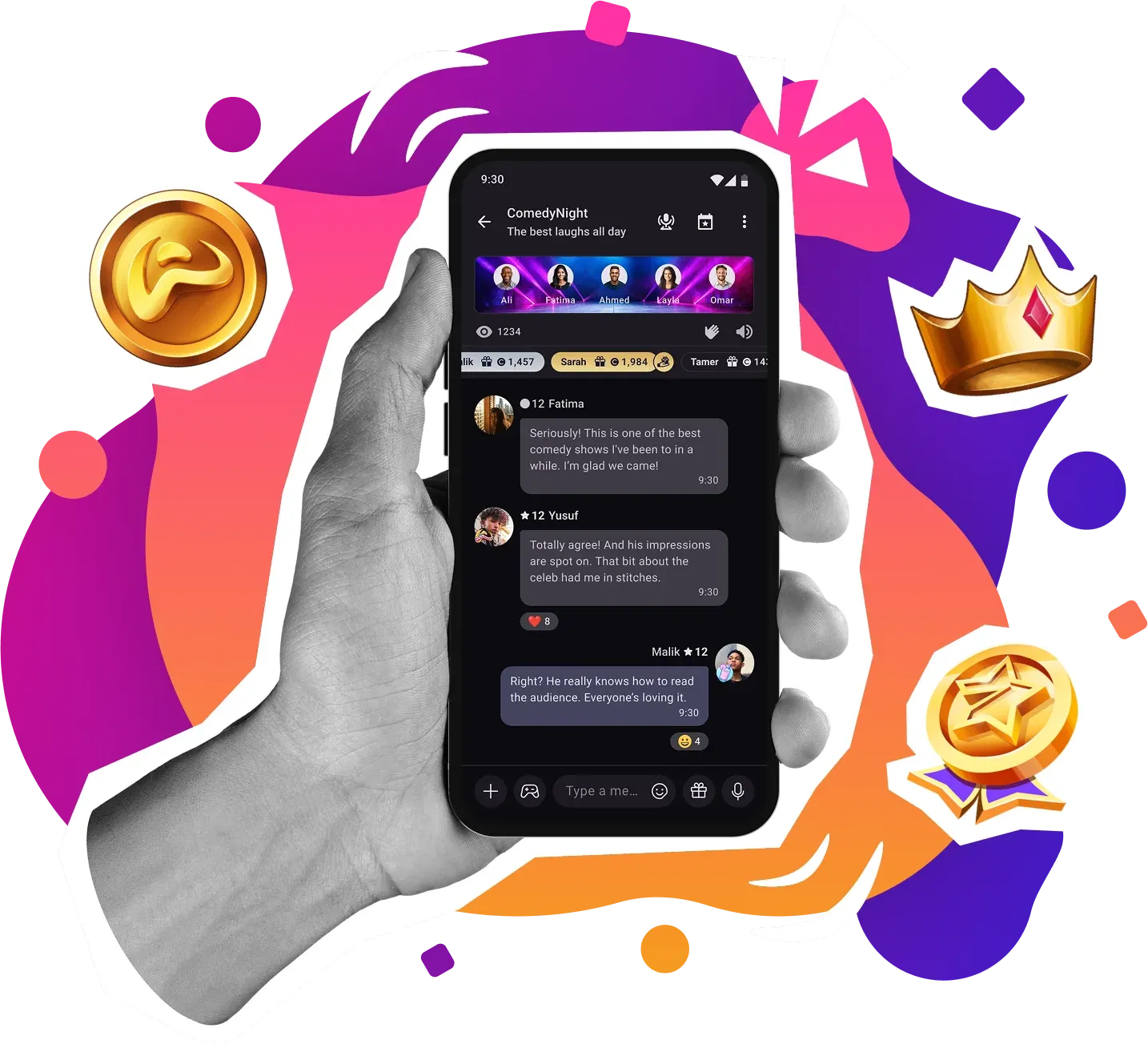 Phone showing WOLF Qanawat