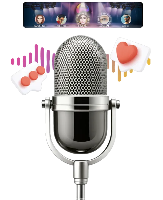 A stage in WOLF Qanawat with a microphone